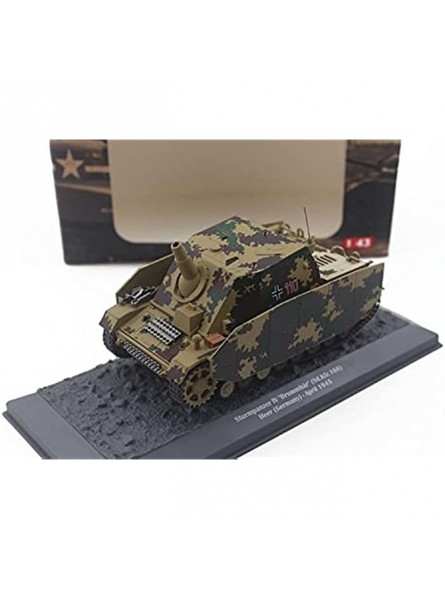 DMCMX Fertiges Militärmodell 1:43 Sturmpanzer NS Brummbar-Weltkrieg. II Tank Fahrzeug Modell Legierungskörper statische Simulation Militärische Ornamente Simulation Simulation for - B09KNF7Y3L