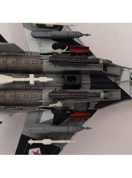 Generic Russisches SU-35-Kampfflugzeug im Maßstab 1:100 Modellflugzeug aus Aluminiumdruckguss mit Metallflugzeug für Ausstellungsregaldekoration - B09WGD67DK