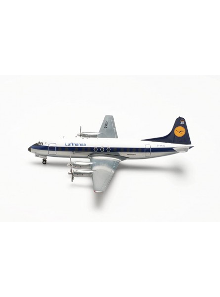 Herpa Modellflugzeug Lufthansa Vickers Viscount 800 – D-ANAC Stargazer Maßstab 1:200- Modellbau Flugzeug Flugzeugmodell für Sammler Miniatur Deko Flieger ohne Standfuß aus Metall - B0BL1DD1SN