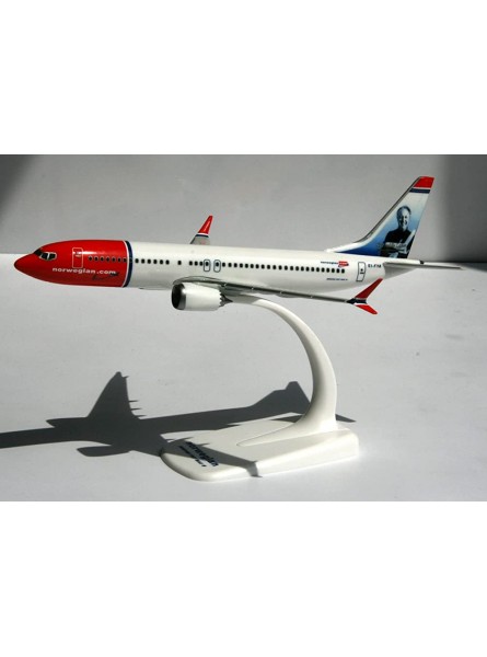 herpa- Norwegian Air Shuttle Boeing 737 Max 8-Ei-FYA Sir Freddie Laker Miniatur-Fahrzeug 611817 - B076LX2HV2