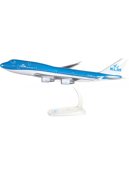 herpa Other License 611442 – Boeing 747-400 KLM Passagierflugzeug Wings Modell Flugzeug mit Standfuß Flieger Modellbau Miniaturmodelle Sammlerstück Kunststoff Mehrfarbig-Maßstab 1:250 - B01MRWK8SS