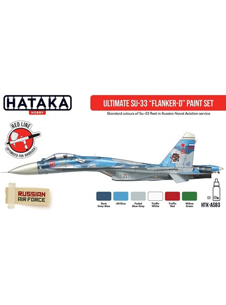 HTK-AS83 Ultimate Su-33 Flanker-D paint set - B073XMNVHF