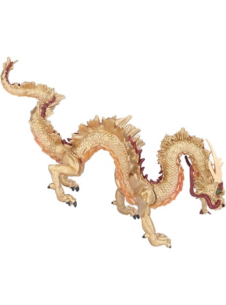MXGZ China Dragon Figur Geburtstagsgeschenk China Dragon Figur Spielzeug Kunststoff Simuliert für Rollenspiele für Goldener Drache - B09TYD59XV