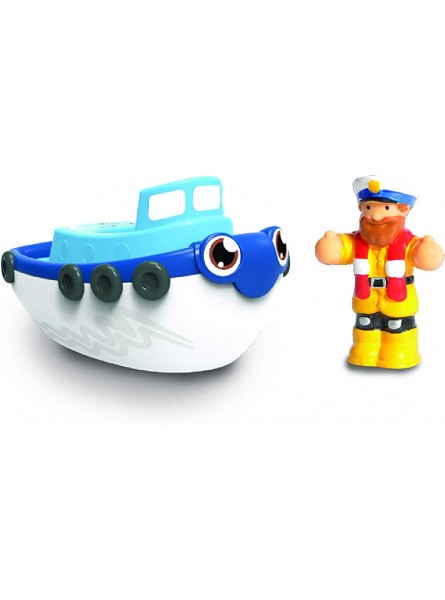 WOW Toys 10413 Tug Boat Tim Kleinkindspielzeug für Kinder von 1-5 Jahre blau weiß - B07GCP3X78