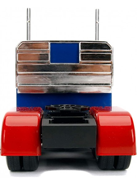 Jada Toys Transformers T1 Optimus Prime Spielzeugauto aus Die-cast Auto Maßstab 1:24 blau rot - B081J7VL3P