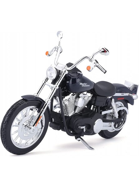 Maisto Harley-Davidson FXDBI Dyna Street Bob ´06: Motorradmodell 1:12 mit Lenkung beweglichem Ständer und frei rollenden Rädern 17 cm blau 532325 - B00KM4OFWS