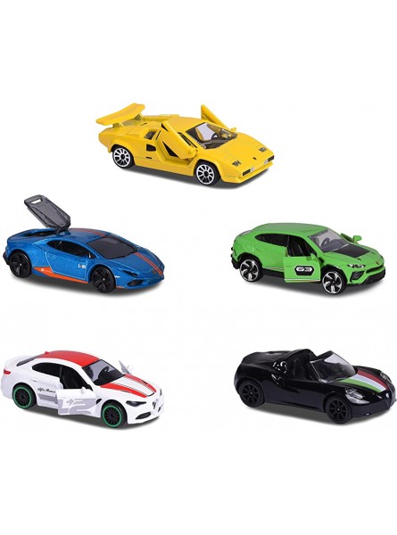 Majorette – Dream Cars Italy 5 italienische Spielzeugautos als Geschenkset Modellautos für Sammler oder Kinder ab 3 Jahren Alfa Romeo und Lamborghini 212053178 Mehrfarbig - B09RB2HJM6