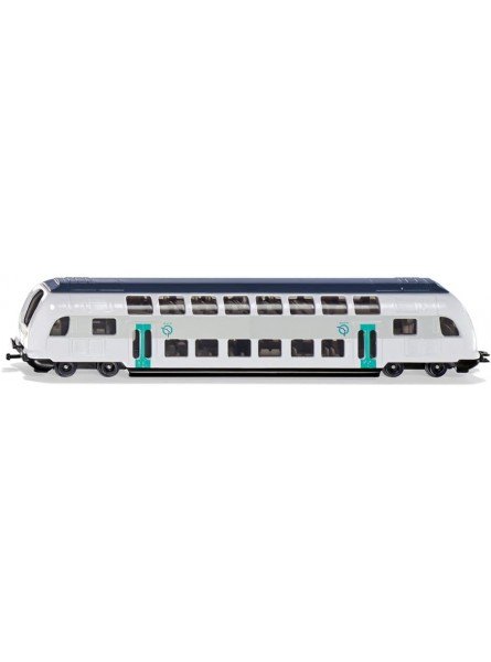 siku 1791001 Doppelstock-Zug RATP Frankreich 1:87 Metall Kunststoff Türkis Weiß Kompatibel mit anderen siku Spielzeugen - B084J7B8F9