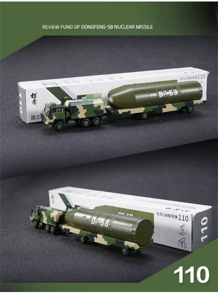 MOOKEENONE 1:100 Legierung Dongfeng 5B Rakete Fahrzeug Modell Simulation Collection Display Modell Chinesisches Militär Track Modell - B0BKPXXDZR