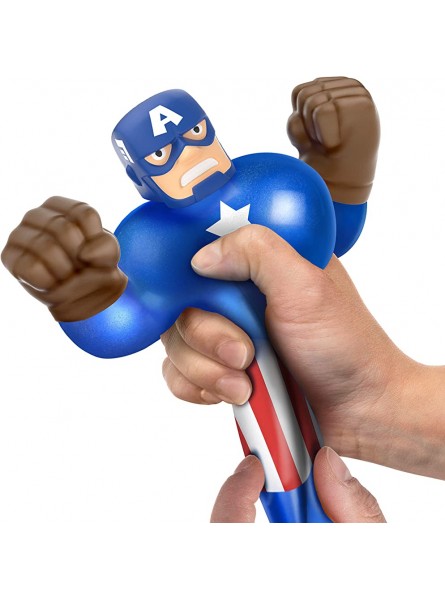 Heroes of Goo Jit Zu super stretchy Action-Figur mit einzigartigen Füllungen lizenzierte Marvel-Edition: Captain America - B07VL6FSMS