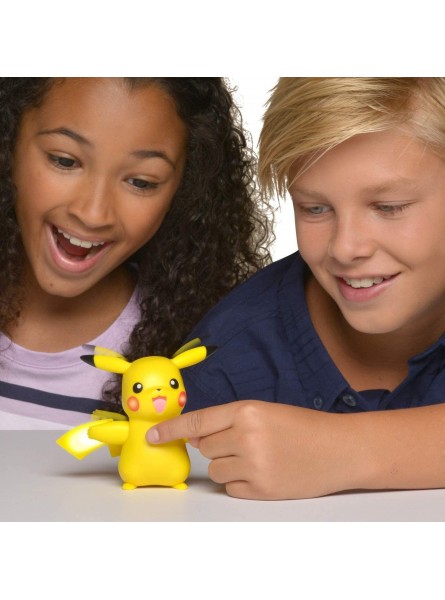 Pokémon Pikachu ca. 10 cm groß interaktiv reagiert auf Berührung und bewegt Arme und Ohren mit Entdeckungs- und Trainingsmodus - B07HYWVLK7