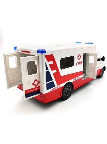 DFERGX RC Krankenwagen Großes ferngesteuertes ferngesteuertes Rettungsfahrzeug 1:20 Notfallrettung Ferngesteuerter Krankenwagen Spielzeug mit Licht und Ton für Jungen Batterie*3 - B09SV5NMZ4