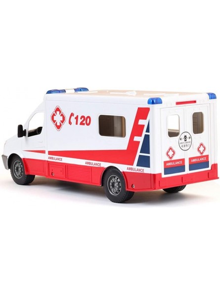 HKX Fernbedienung Stadt Krankenwagen Doppel Krankenhaus Rettung e Modelle Legierung Konstruktion für Feuer Kinderspielzeug Geschenk mit Sound L Urlaub Geburtstagsgeschenk - B096P7S3GD