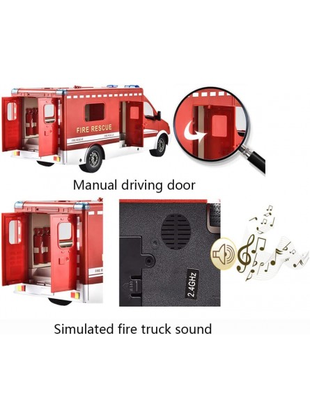 WZRYBHSD RC-Feuerwehrautos Spielzeug für Kinder,wiederaufladbares Stadt-Feuerwehrauto,Fernbedienungs-Feuerwehrauto-Spielzeug für Jungen oder Mädchen,2,4-GHz-Fernbedienungsauto mit Lichtern und Geräusc - B09S3LNCRJ