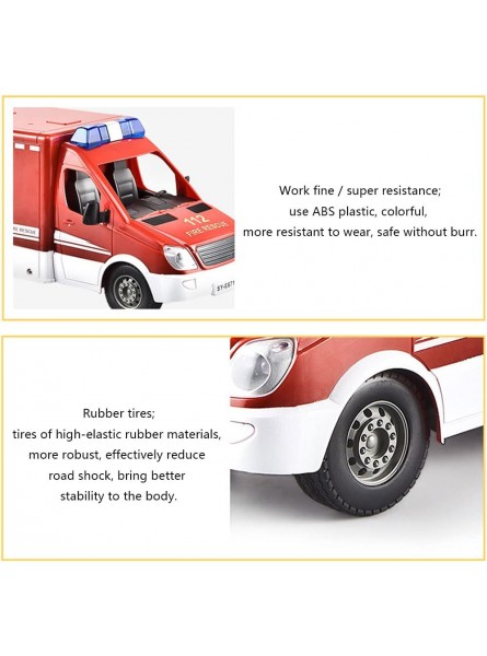 WZRYBHSD RC-Feuerwehrautos Spielzeug für Kinder,wiederaufladbares Stadt-Feuerwehrauto,Fernbedienungs-Feuerwehrauto-Spielzeug für Jungen oder Mädchen,2,4-GHz-Fernbedienungsauto mit Lichtern und Geräusc - B09S3LNCRJ