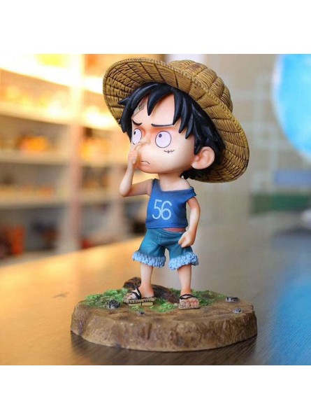 16 cm One Piece Anime Modell Q Version Kinder Löffel Nase Affe D.Luffy Lustig Hohe Qualität Skulptur-Dekoration Figur Puppe Modell Spielzeug Höhe - B095YCQXZQ