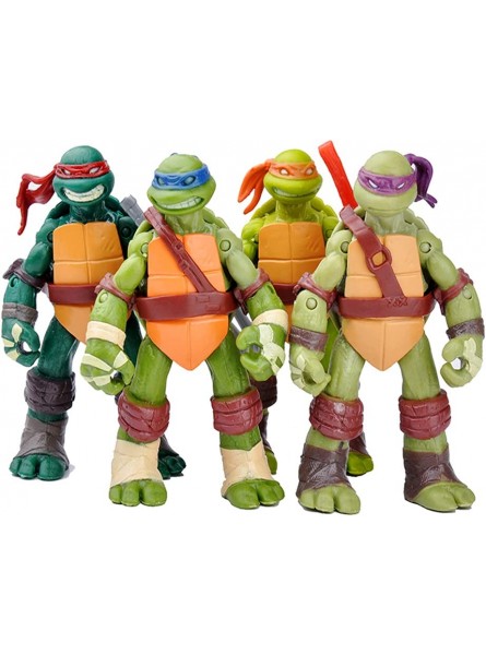 BMINO Ninja Turtle Action Figure Set Ninja Turtle Action Figure Anime Character Model Toy for Children Birthday Collection,4color-12cm - B0BBW3F9ZS