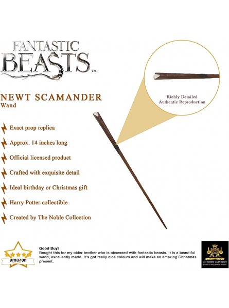 Der Zauberstab der Newt Scamander der Noble Collection Fensterbox - B01N136WDX