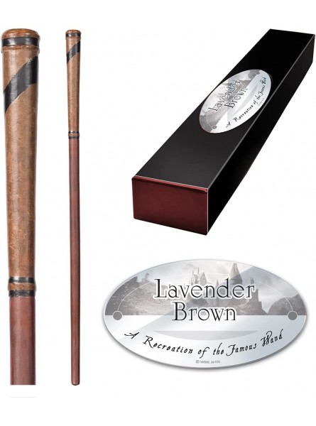 The Noble Collection Lavender Brown Character Wand 15in 38cm Wizarding World Wand with Name Tag Harry Potter Film Set Movie Props Wands - B004FRBU44