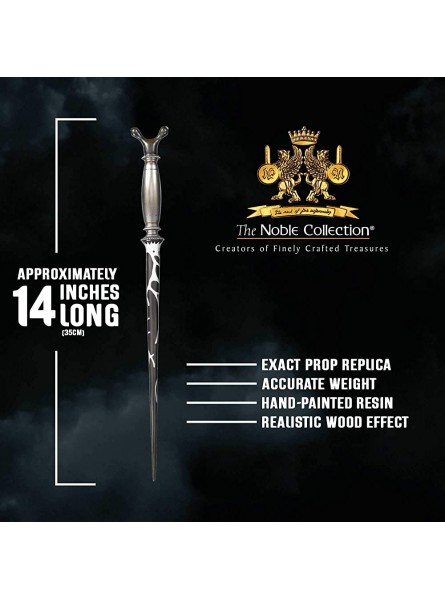 The Noble Collection Professor Horace Slughorn Character Wand 13.7in 35cm Harry Potter Wand with Name Tag Harry Potter Film Set Movie Props Wands - B004G6W8AE