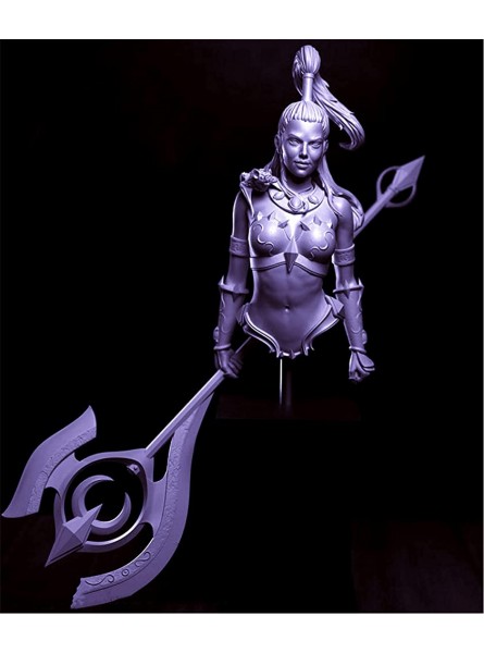 1 10 Ancient Fantasy Female Warrior Büste Resin Model Kit Unbemalte und Nicht zusammengebaute Miniaturfigur Montageteile   99Y-1 - B0BKLN1P3J