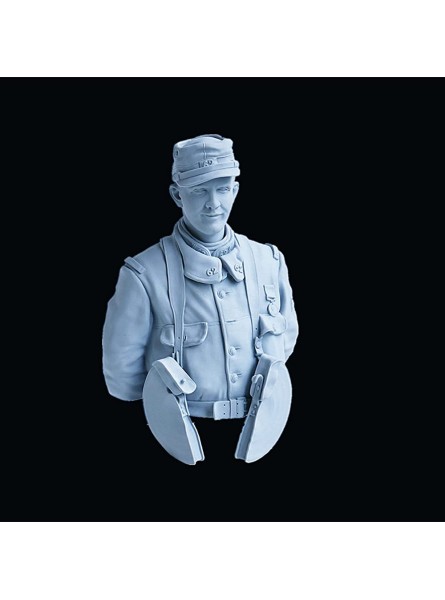 1 10 selbst zusammengebaut und unbemalt Resin Figure Figur WWI Officer Büste Resin Miniaturbausatz - B0BMB2ZKC8