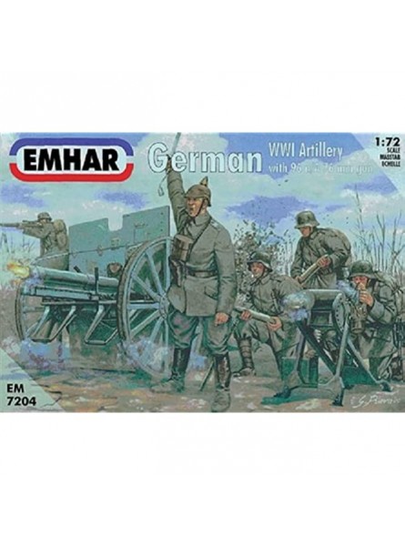 Unbekannt Emhar EM7204 Figur-1 72 WWI Deutsche Artillerieund 77 mm 96n A Geschütz - B001MWLBRQ