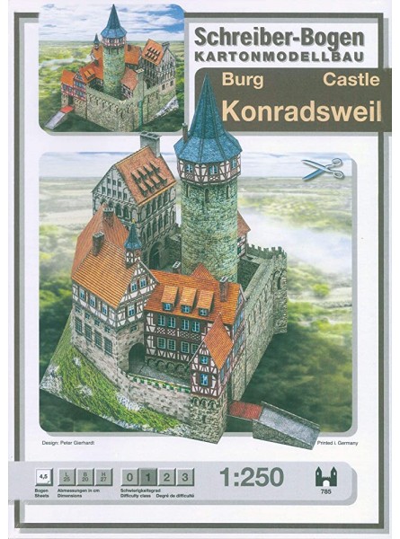 Schreiber-Bogen. Kartonmodellbau. Burg Konradsweil - 3870297859
