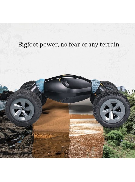 DANGUANG All-Terrain doppelseitiges Stunt-Fernbedienungsauto Bigfoot Monster RC Truck 2,4 G elektrischer Hochgeschwindigkeits-RC-Buggy 360 ° drehbares Drift-Spielzeugauto Neujahrsgeschenk für Kind - B09KC8T8SG