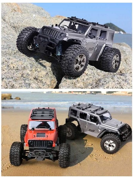 FMOPQ Off-Road Climbing Racing Car 2.4G All Terrain Hobby RC Truck Charging RC Vehicle with Brushed 380 Strong Magnet Motor Electric Remote Control Car Kids Boy Gift RTR Color : Red - B0B7C6PZVK