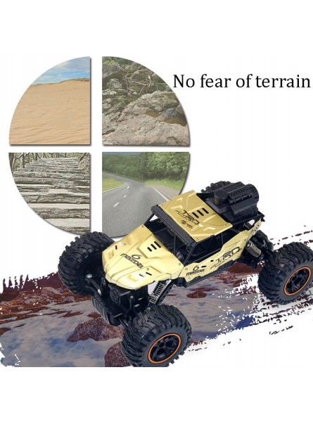 GDFDC 1 14 Scale 4WD Alloy RC Car Offroad Klettern RC Truck Bigfoot Monster RC Buggy Cool Spray RC Fahrzeug Spielzeugauto Kinder - B09HTZNRRV