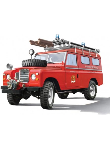 ITALERI 3660S 1:24 Land Rover Fire Truck Modellbau Bausatz Standmodellbau Basteln Hobby Kleben Plastikbausatz detailgetreu - B07NVKTPF8
