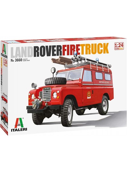 ITALERI 3660S 1:24 Land Rover Fire Truck  Modellbau Bausatz Standmodellbau Basteln Hobby Kleben Plastikbausatz detailgetreu - B07NVKTPF8