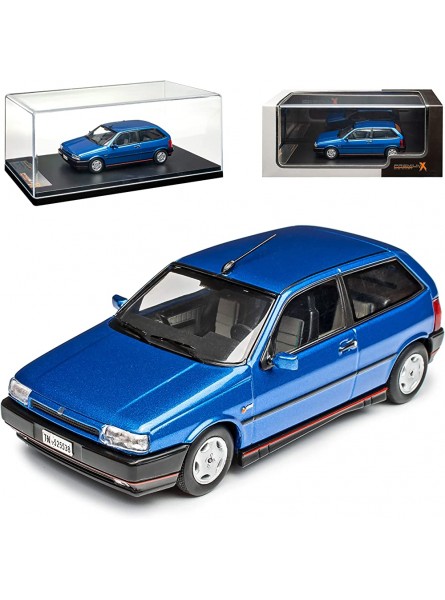 Ixo FIAT Tipo Typ 160 3 Türer Blau 1. Generation 1988-1995 1 43 Modell Auto mit individiuellem Wunschkennzeichen - B096WK3F18