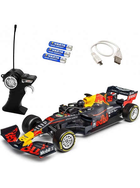 Red Bull RB15 Racing Max Verstappen Nr 33 Formel 1 2019 2.4 GHz RC Funkauto inklusive Akku Batterien sofort startklar 1 24 Maisto Modell Auto mit individiuellem Wunschkennzeichen - B097RPS5PT