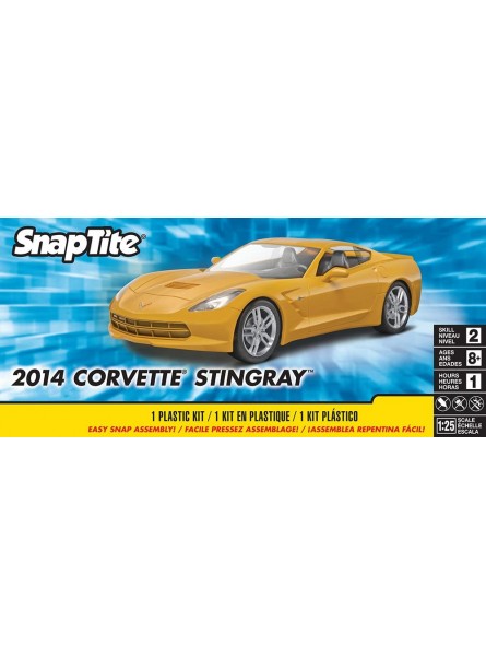 Revell 11982 2014 Corvette Stingray Steckbausatz Chevrolet detailgetreuer Modellbausatz Autobausatz 1:25 Multi - B01174T7EW