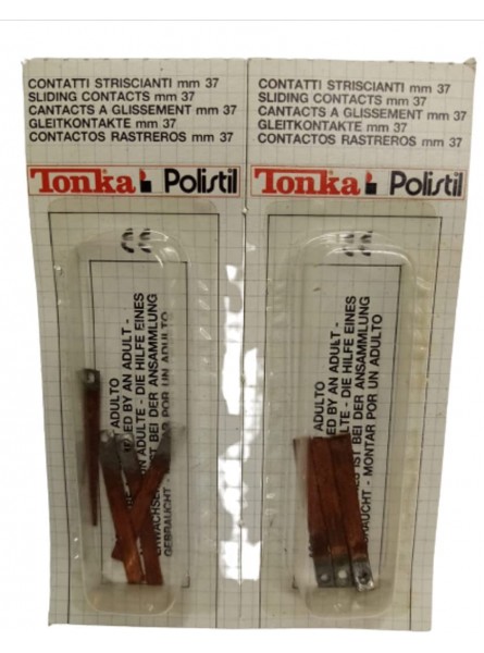 Tonka Polistil 2 x Packung Gleitkontakte mm 37 Ersatzteile Kupfer für elektrische Piste CADA Packung 4 Stück - B097C4MFXP