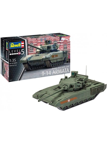 Revell 03274 14 Modellbausatz Russian Main Battle Tank T-14 AR im Maßstab 1:35 Level 5 - B078YVV943