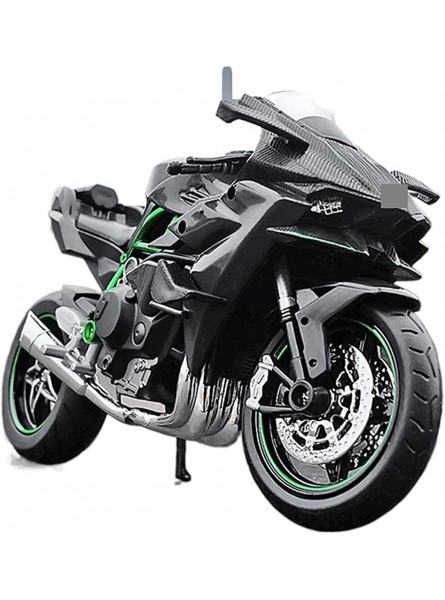 Für Kawasaki H2R Alloy Racing Motorrad Diecasts Motorradmodell Sound Und Licht 1:12 Verschiedene Modelle Color : H2 Black with Box Size : 1:12 - B0BLVWVV3N