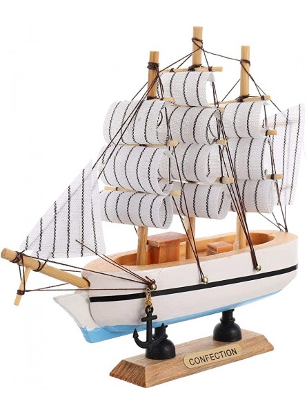 BESPORTBLE Segelschiff Modell Dekor Holz Miniatur Segelboot Segelboot Modell Handgefertigt Vintage Nautischen Segelschiff Marine Küste Tischplatte Ornament für Zuhause Puppenhaus Dekor - B08R1W7TLS