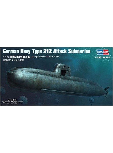 Hobby Boss 83527 Modellbausatz German Navy Type 212 Attack Submarine - B006GZMHOK