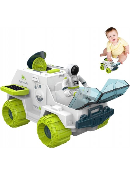 Zceplem Raumschiff Spielzeug 180 ° Drehung Weltraumspielzeug für Kinder Weltraumspielzeug für Kinder von 1 bis 5 Jahren Ton- und Lichtrakete Spielzeug Raumstation Space Rover Venture Space - B0BM64P8BB