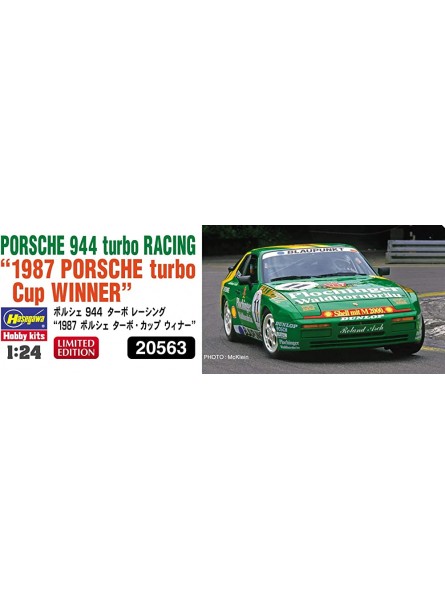 Hasegawa HA20563 1 24 944 Racing Porsche Turbo Cup 1987 Modellbausatz Mehrfarbig - B09PRHXWSZ