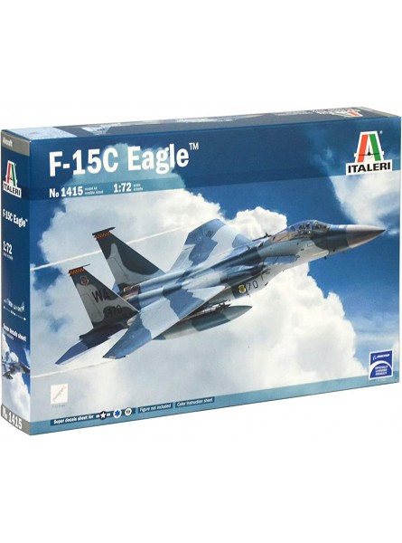 ITALERI 1415S 1:72 F-15C Eagle  Modellbau Bausatz Standmodellbau Basteln Hobby Kleben Plastikbausatz detailgetreu - B07DML3G39