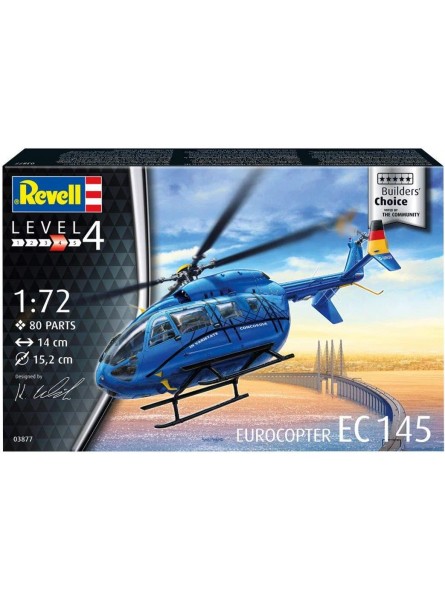 Revell 3877 03877 EC 145 Builder's Choice Helikopter Bausatz 1:72 - B07SVJ9VHX