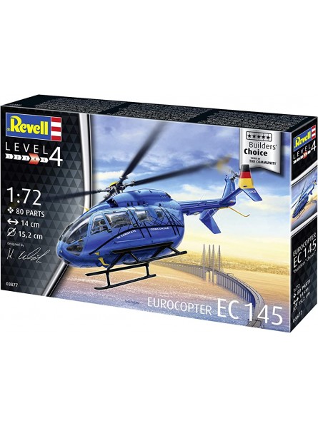 Revell 3877 03877 EC 145 Builder's Choice Helikopter Bausatz 1:72 - B07SVJ9VHX