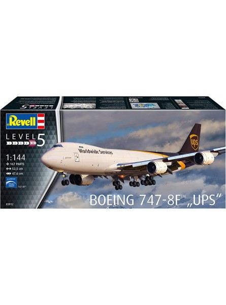 Revell RV03912 Other License Modellbausatz Boeing 747-8F UPS im Maßstab 1:144 Level 5 Multicolour - B078YW3T5P