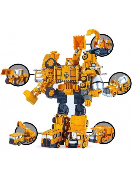 AIHUIZHAOXIA Transformatoren Spielzeug Die Packung mit 5 kann in einen Traktor umgewandelt Werden und eine Roboter-bewegliche Puppe kombiniert in einen riesigen Roboter - B09NHTYVZ4