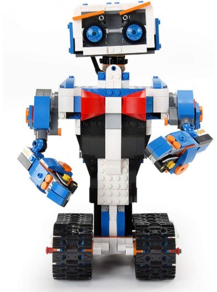 KIKIRon Roboter Spielzeug DIY intelligente RC Roboter 2.4G-Block-Gebäude Programmierbare APP Stick Sprachsteuerung Assembled Roboter-Spielzeug Farbe : Blau Größe : Einheitsgröße - B085NPBC1M