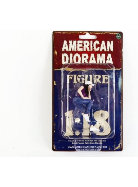 American Diorama 76305 Miniaturauto Violett Blau Weiß - B09W4QR22F